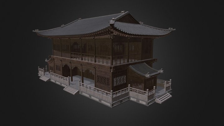 Procedural asian architecture test 5 – Modello 3D gratuito STL