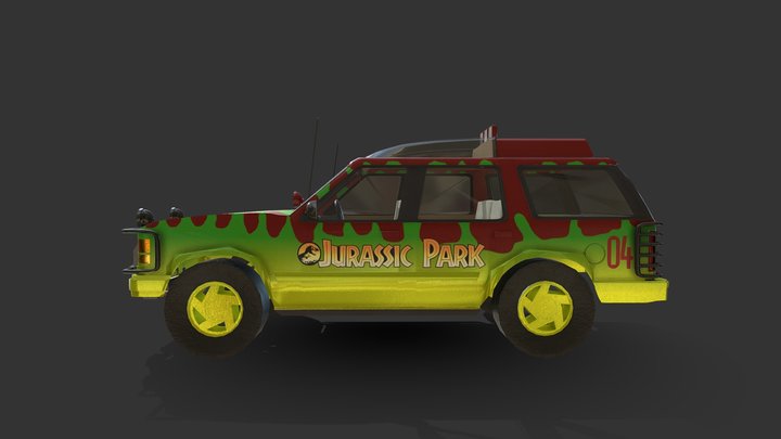 Jurassic Park Ford Explorer 3D Model