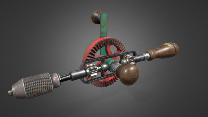 Hand Drill Machine 3D Model