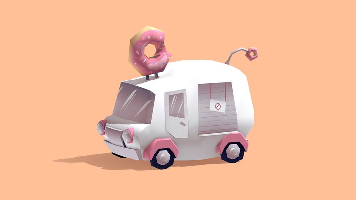 Donut truck 3D Model