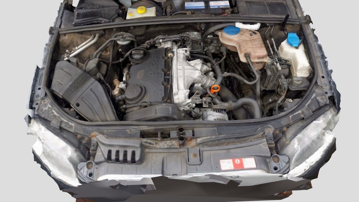 A4 engine bay 3D Model