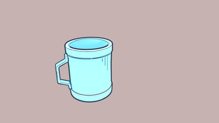 Cartoon Mug 3D Model