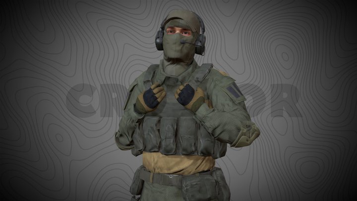 Military tactical suit (LowPolyGameReady)
