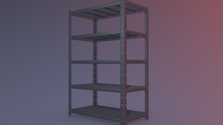 Metal Wire Shelf 3D Model