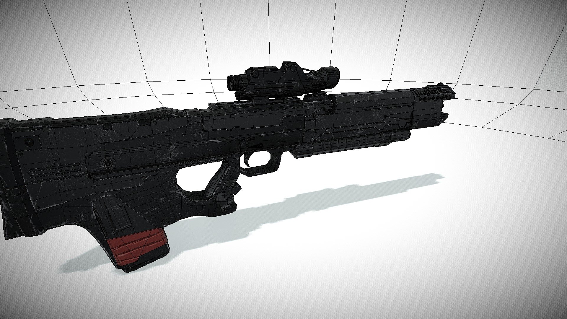 3D Hard Surface Gun 3D model by Mr_TanwaR [ef6a5da] Sketchfab