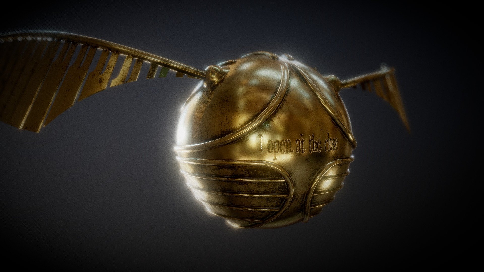Golden Snitch. Harry Potter - 3D model by foxedfoxy (@foxedfoxy) [7e8d6cb]
