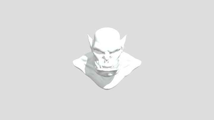 Orc Bust Sculpt 3D Model