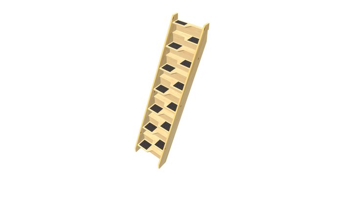 Alternating Tread Staircases Anti Slip 3D Model