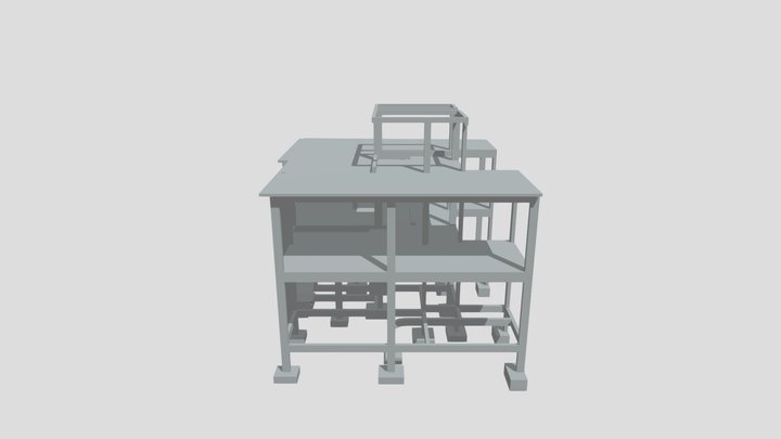 Projeto Estrutural para dois sobrados 3D Model