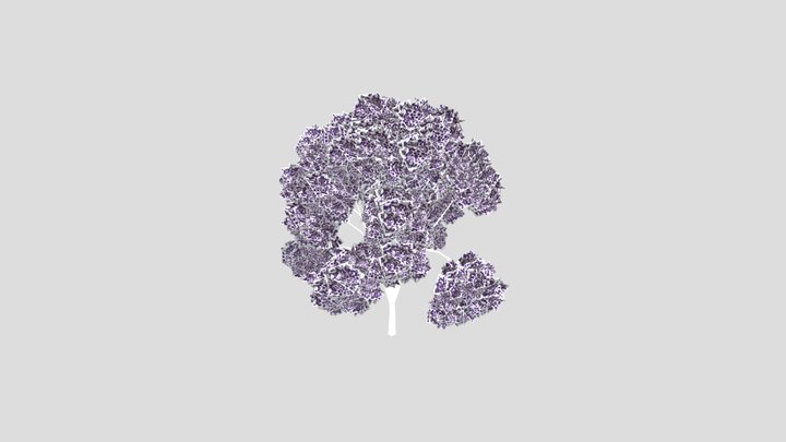 Purple Flowered Tree – Kostenloses 3D-Modell STL