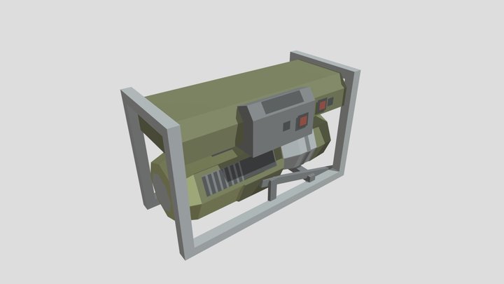 Low poly Electric Generato 3D Model