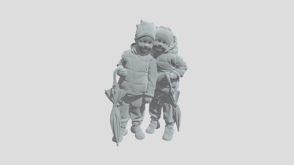 Two Little Friends Hugging