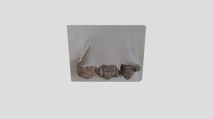 3 Stone Faces 3D Model