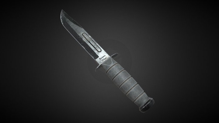 Combat Knife 3D Model