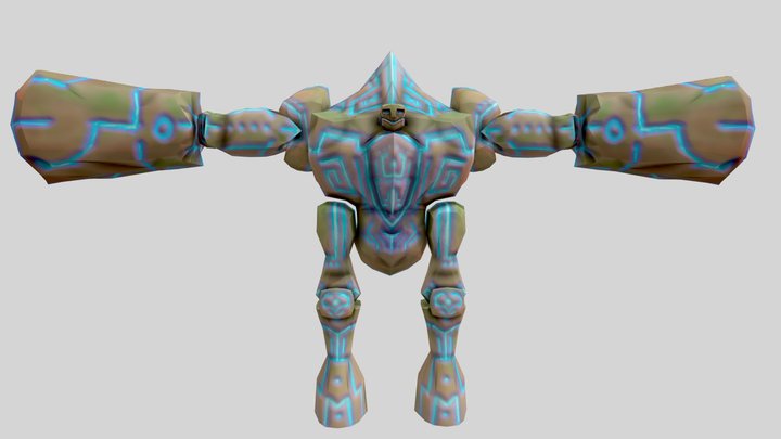 Rock Golem 3D Model