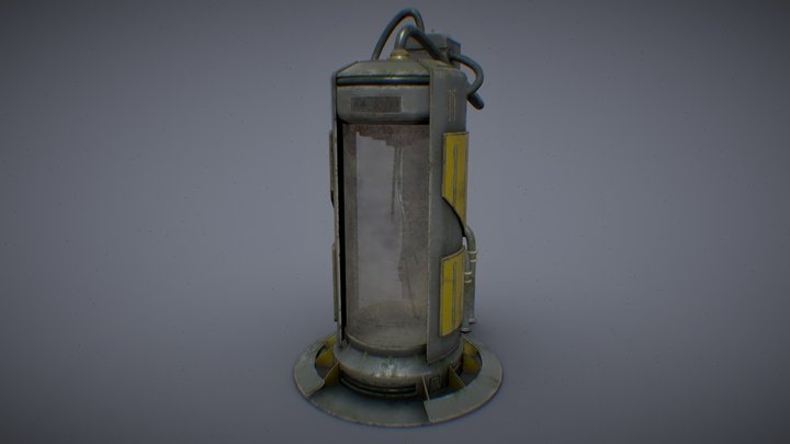 Sci-fi Capsule 3D Model