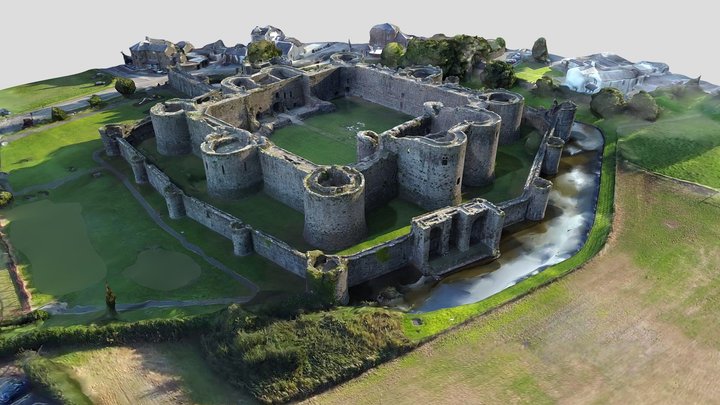 Beaumaris Castle, Castell Biwmares, Anglesey 3D Model