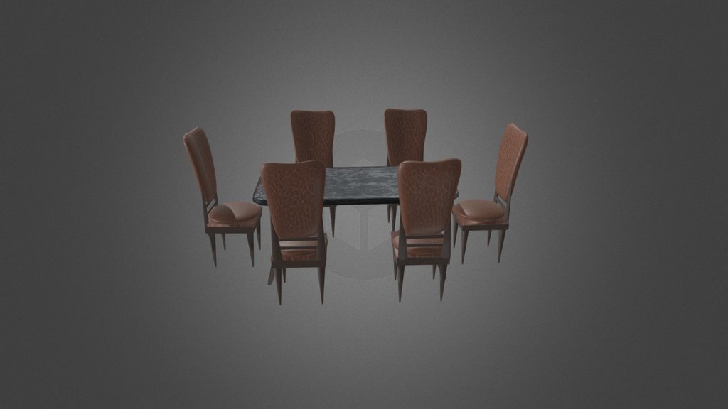 Table with six chairs