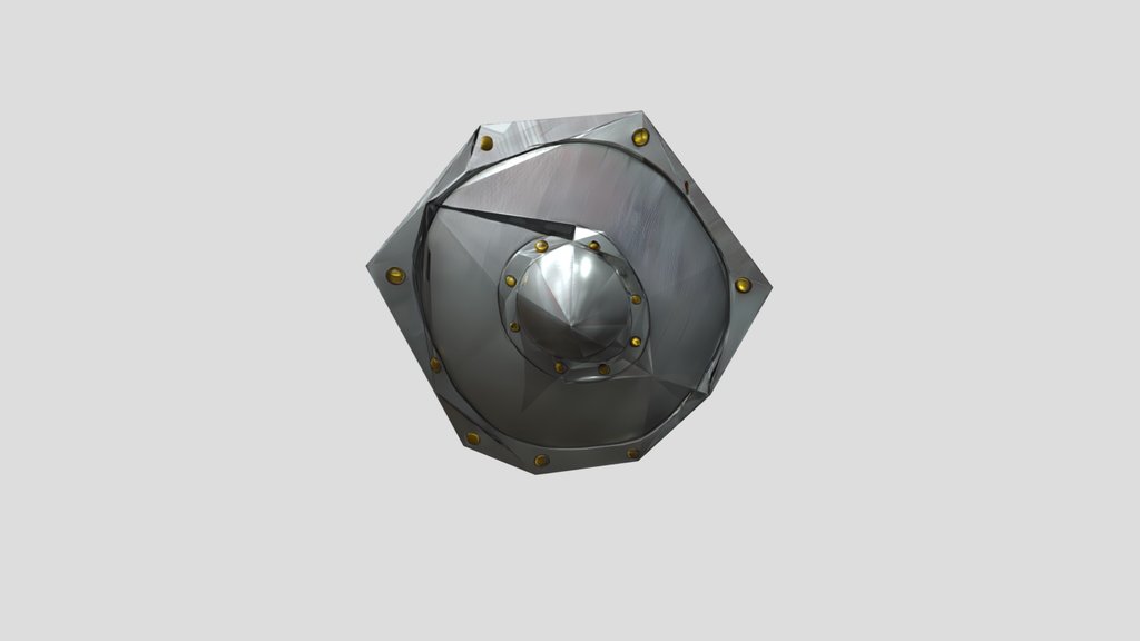 A round metal shield #dedededede