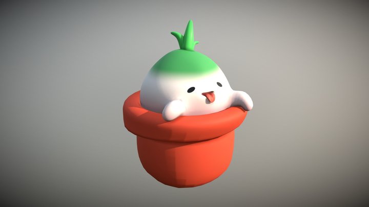 A little turnip 3D Model