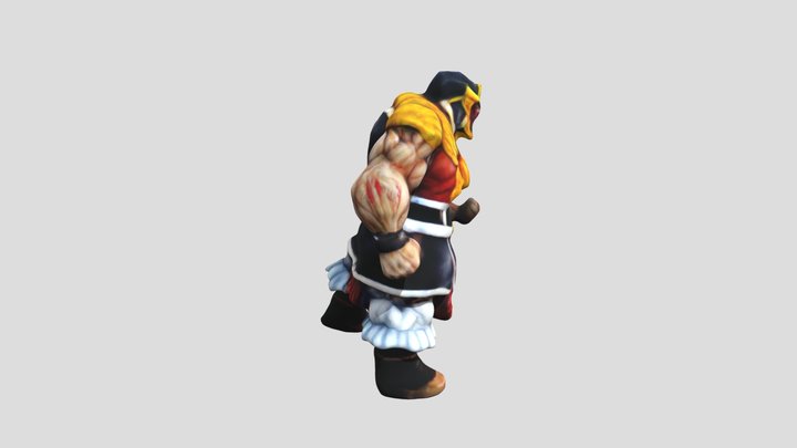 Xia Houdun in the Arcade game Fate of Warriors 3D Model