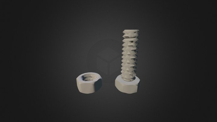 Bolt Nut Both 3D Model