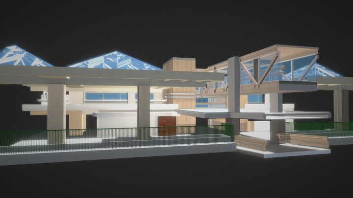 HNL INTERNATIONAL AIRPORT WALKWAY 3D Model