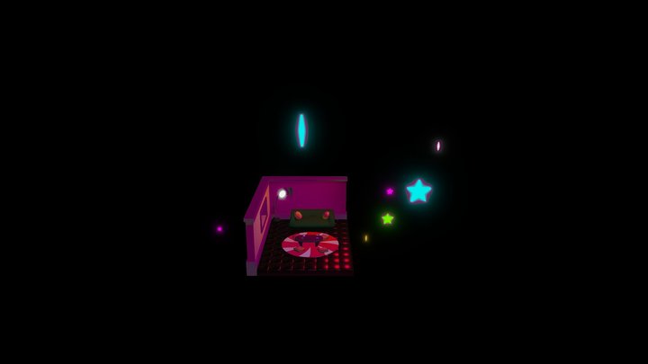 Living room under the stars 3D Model