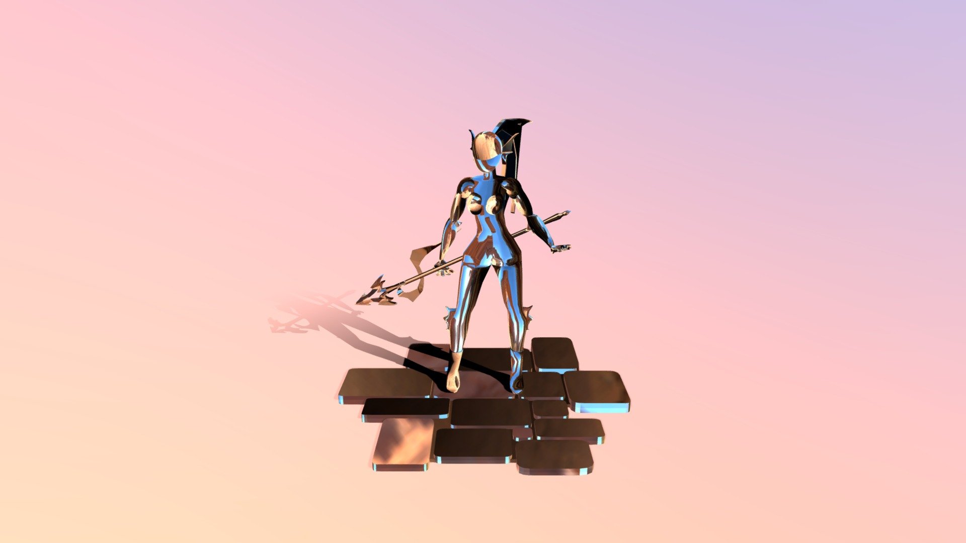 Undyne 3D Model - 3D model by ritamata [ef7ac6b] - Sketchfab