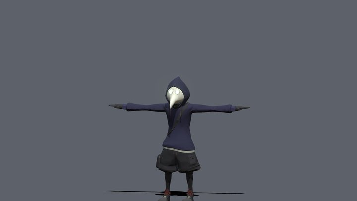 Modern urban plague doctor 3D Model