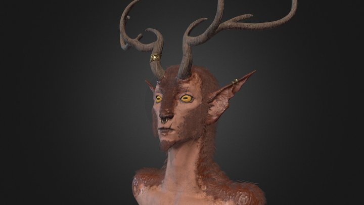 Monster Bust Sculpt 3D Model