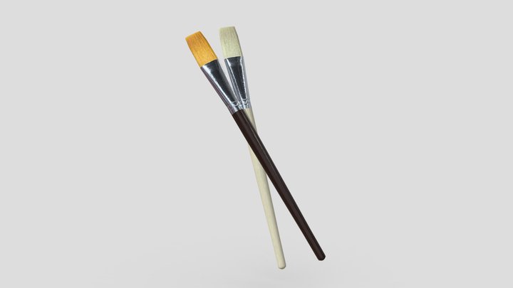 3D model Paint Brush Pack VR / AR / low-poly