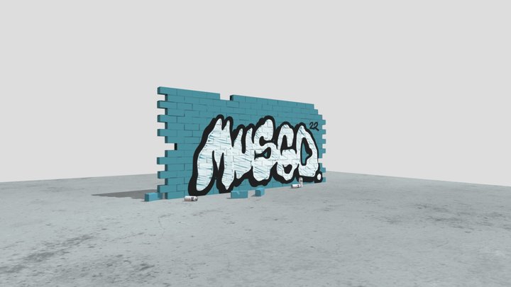 GRAFFITI WALL MUSGO 3D Model