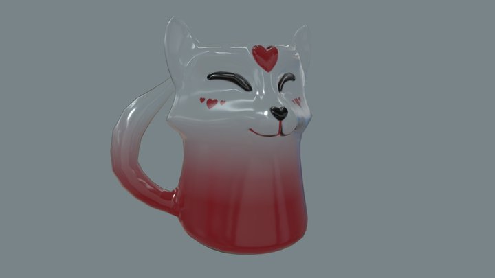 Fox mug 3D Model