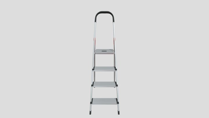 Stepladder, Ladder Step Stool, 4 Steps 3D Model