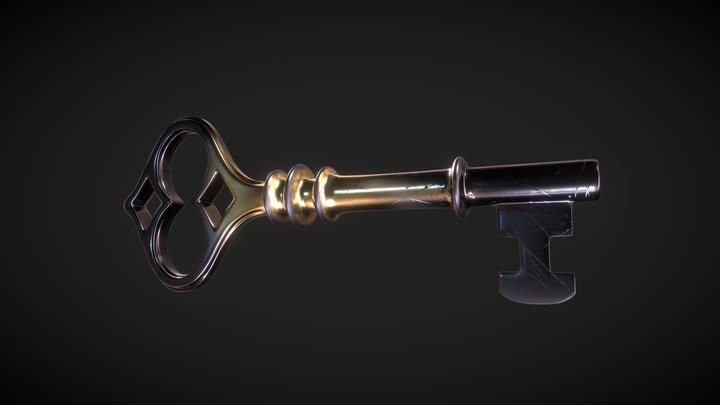 Eternal Brass Key 3D Model