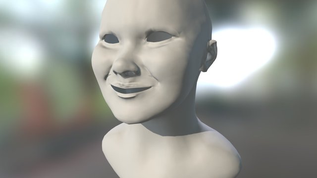 3D self portrait - retopologised 3D Model