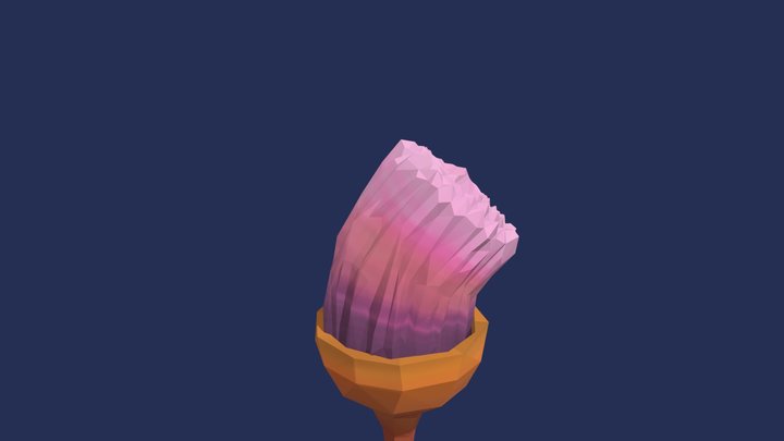 Low-Poly Anemone 3D Model