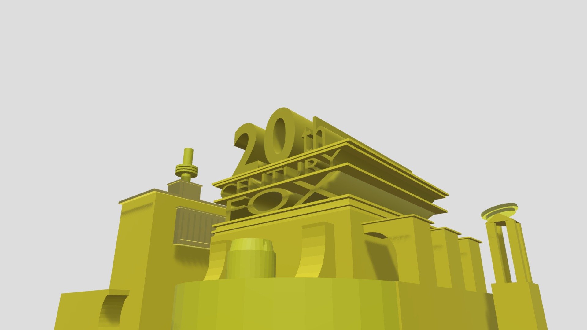 Logo 3d Model 20th Century Fox Sketchfab 20th Century Fox 2009 V6