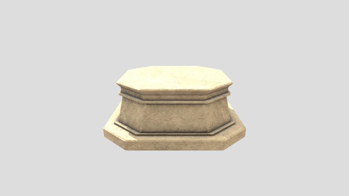 Zuma Palm Column Pedestal 3D Model