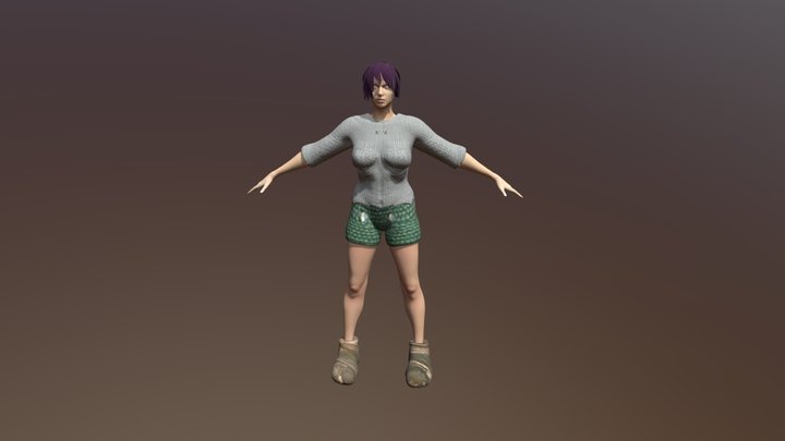 MBPipeline - Female 01 Caucasian Clothing 3D Model