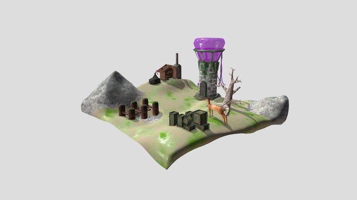 Cursed Blacksmith Tower 3D Model