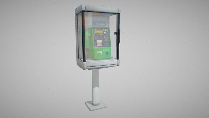 Japanese public phone 3D Model