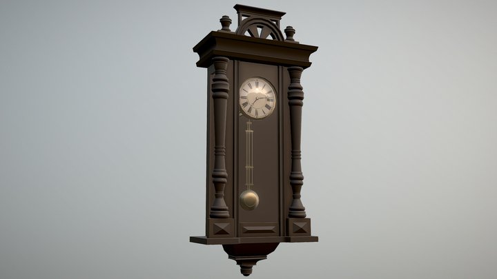 Old Wall Clock [XYZ School Homework] 3D Model