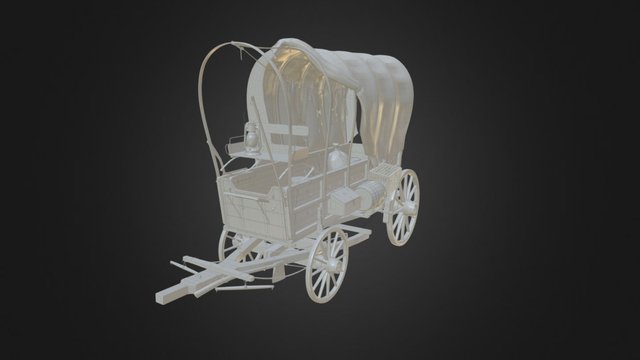 Covered Wagon 3D Model