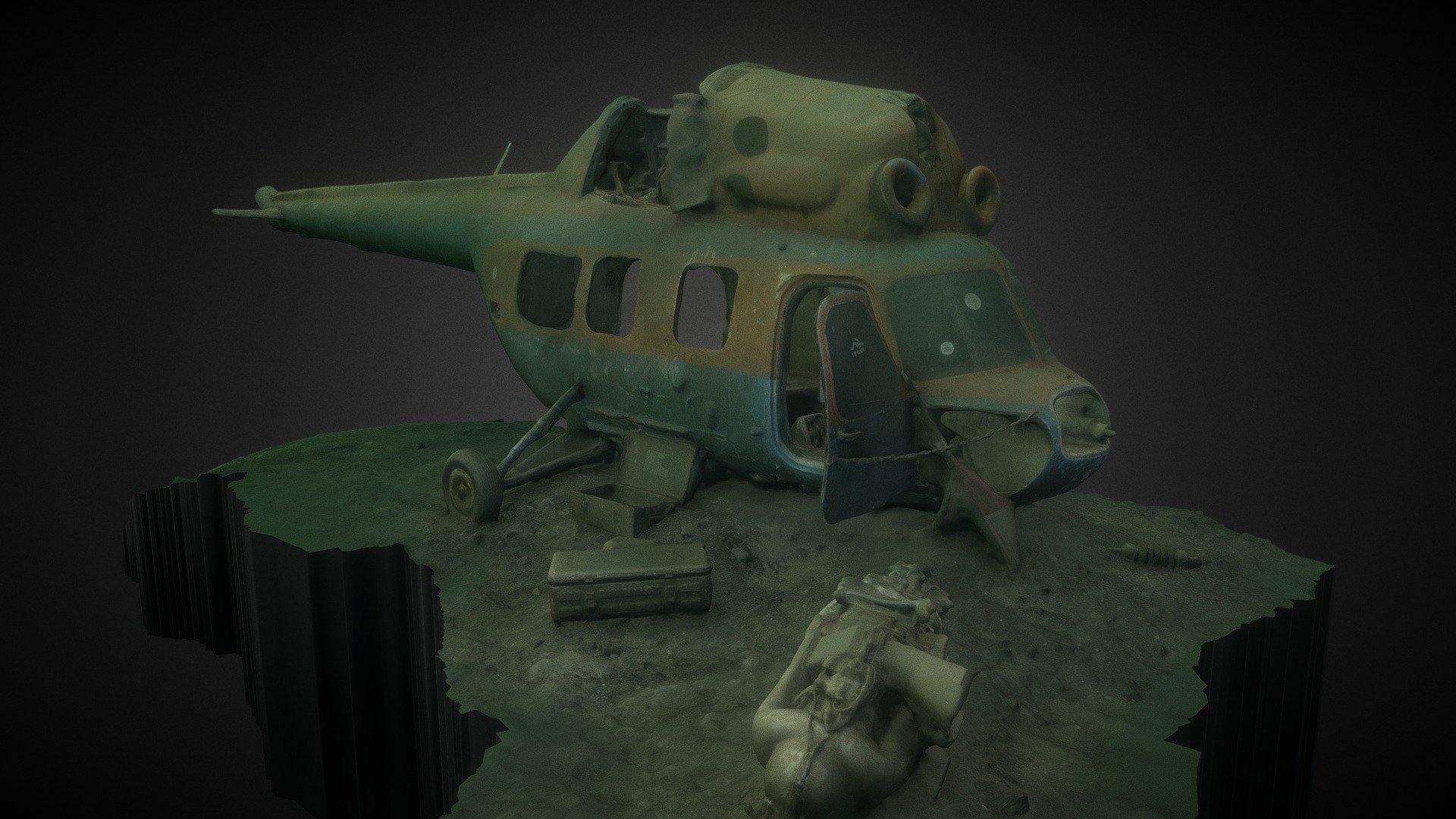 Underwater Helo Mil Mi-2 Hoplite - Honoratka, PL — Sketchfab embed 3D viewer