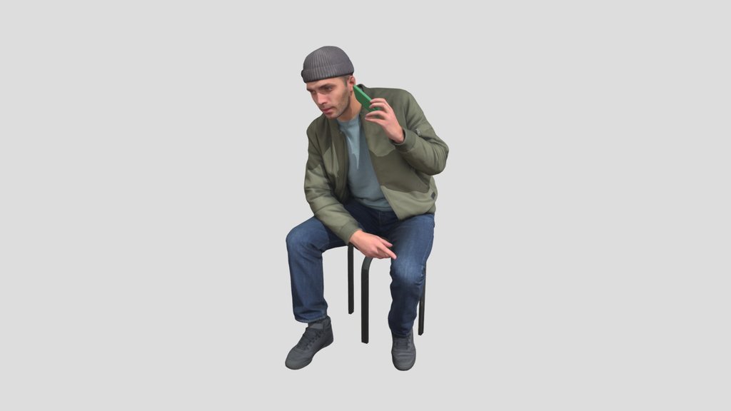 Urban Whisper Listener Sitting Man