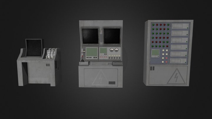 Big Computers (Alien Shooter) 3D Model