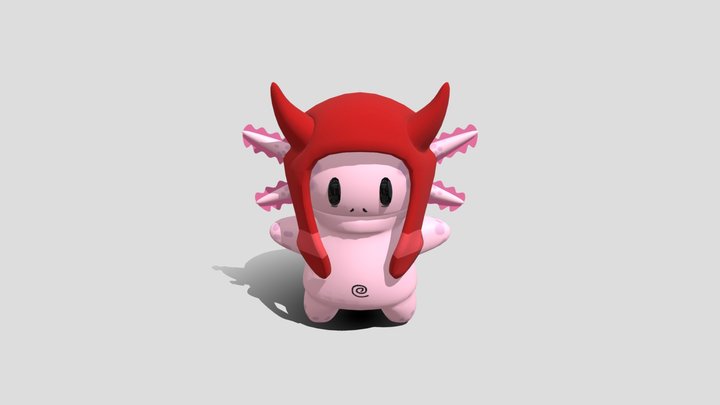 Sancho the axolotl 3D Model