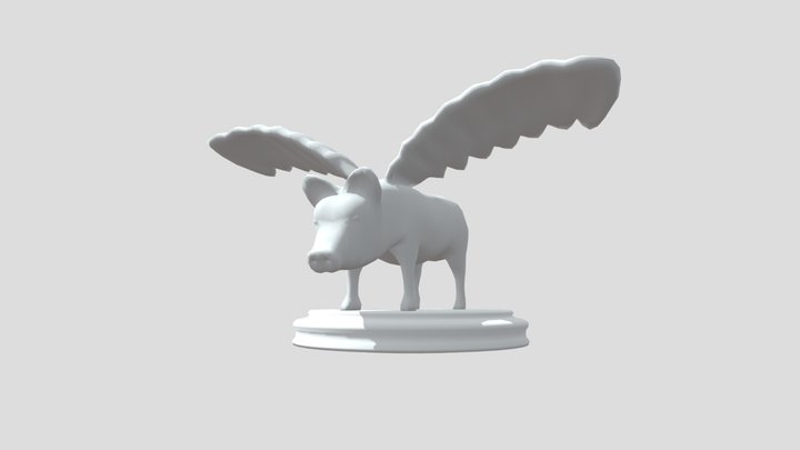 Pig With Wings 3D Model